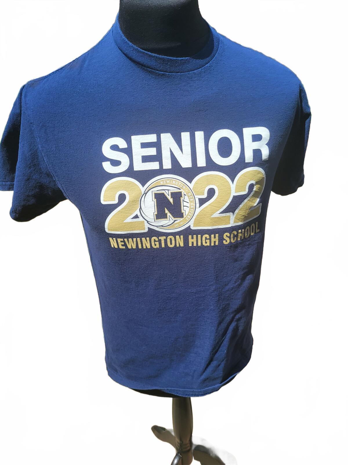 Newington High School T-Shirt Blue Gold US Sportswear Varsity Mens Medium M