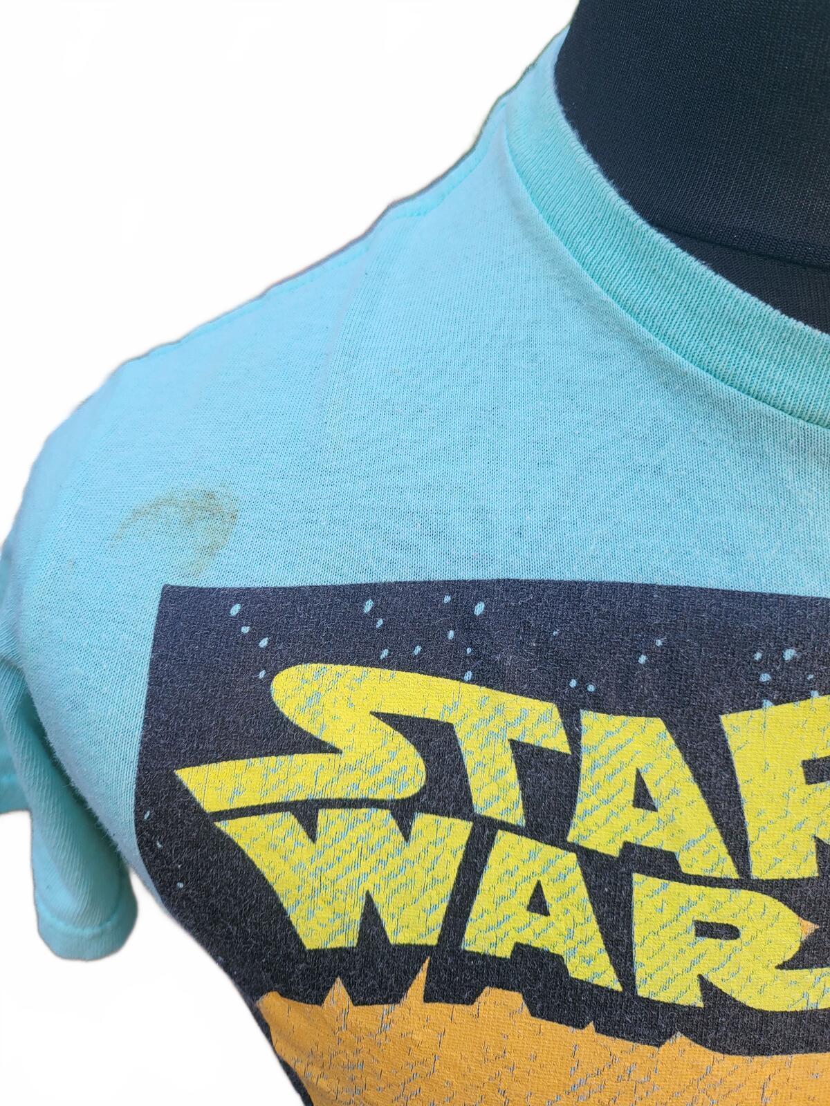 Star Wars T‑Shirt Men’s Small – Millennium Falcon Graphic – Light Blue – Retro