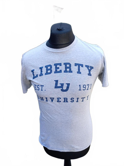 Liberty University Grey Graphic T-Shirt Size Small