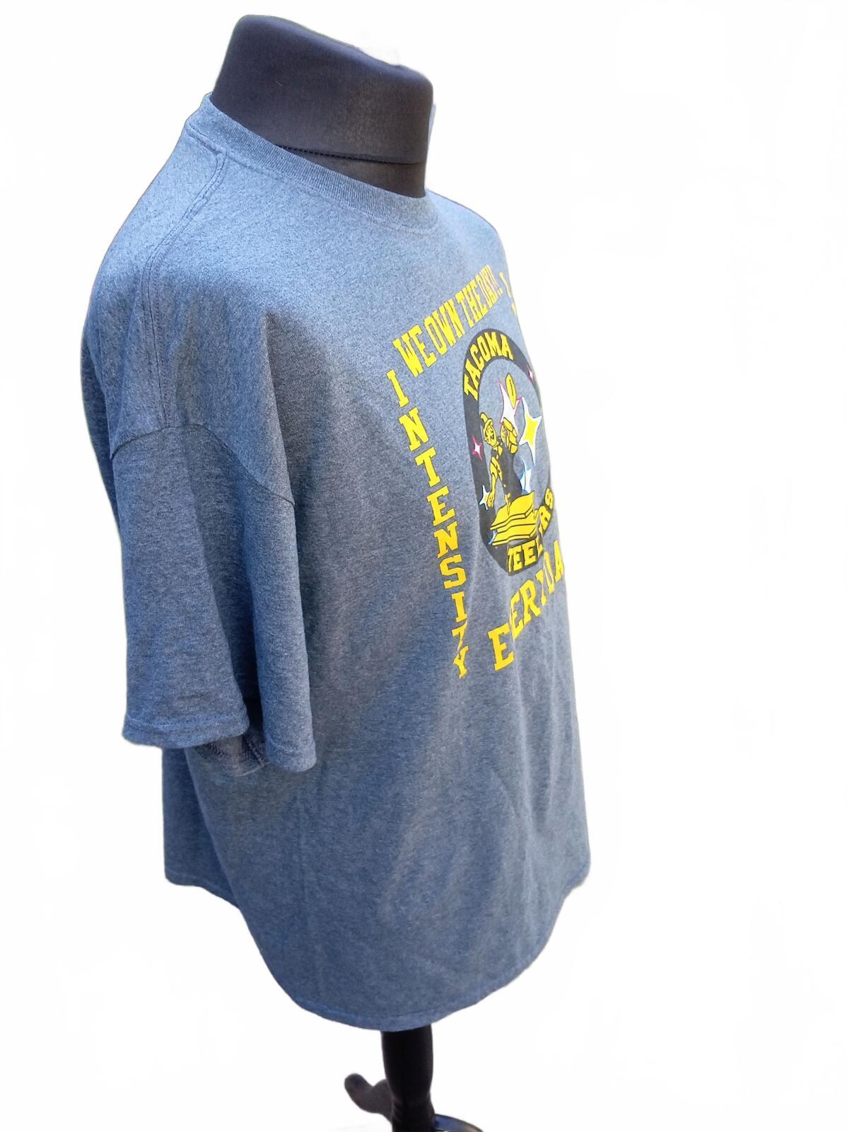 Tacoma Steelers Graphic T-Shirt Blue Yellow Size Extra Large