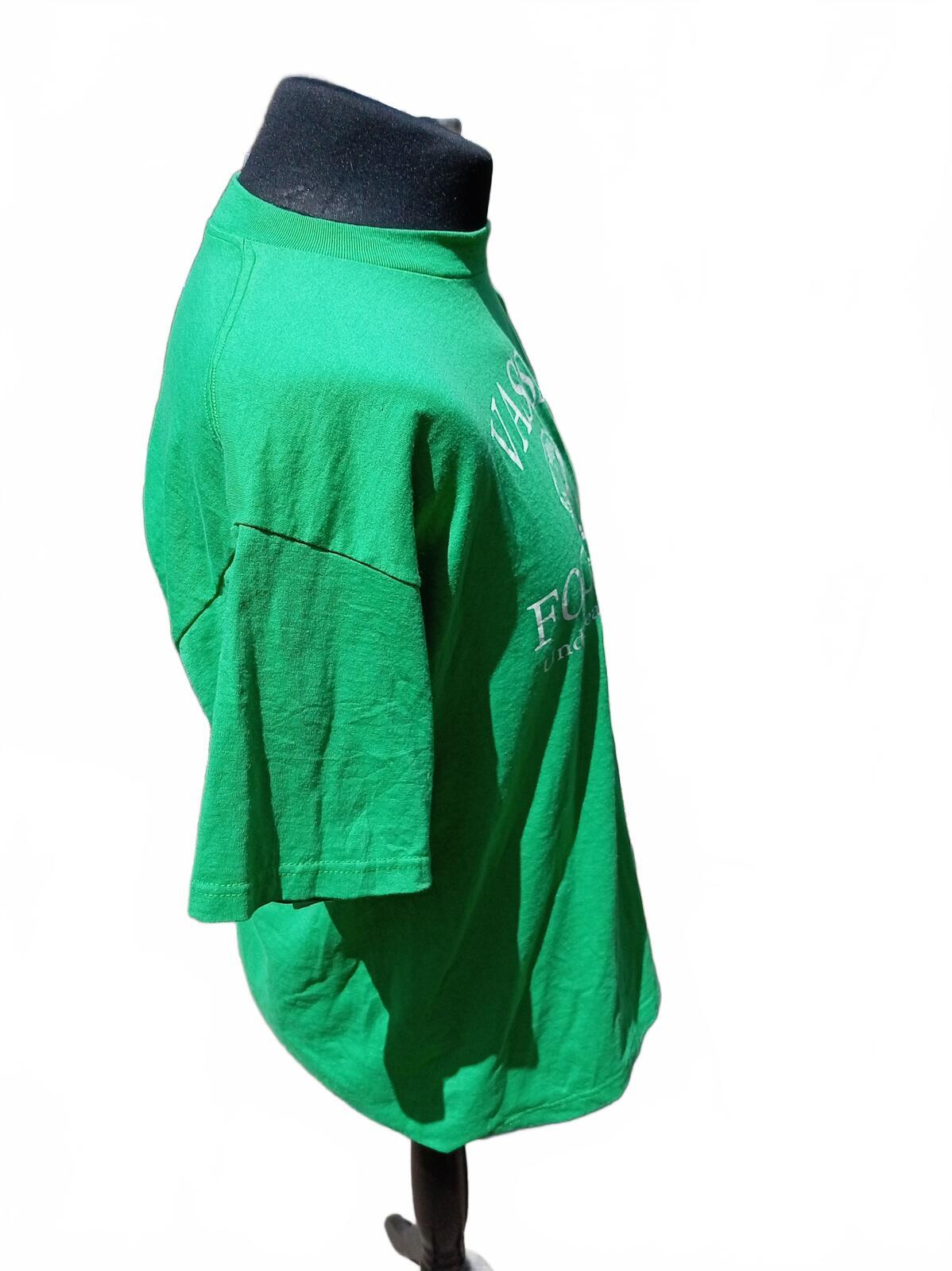 Vintage Vassar Football Graphic T-Shirt Green Men's XL Undefeated Since 1861