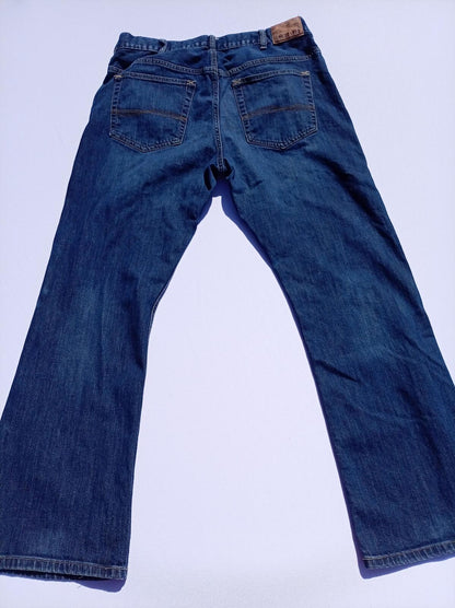 Lee Men's Regular Fit Straight Leg Jeans W34 L30 Blue Denim Stretch