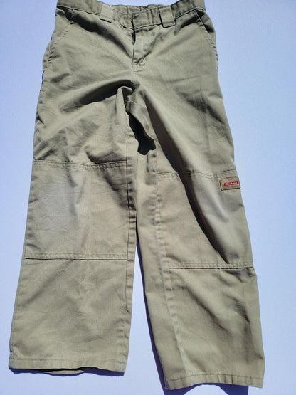 Dickies Petite / Cropped Utility Trousers Olive Khaki Green W26 L22 Unisex Y2K