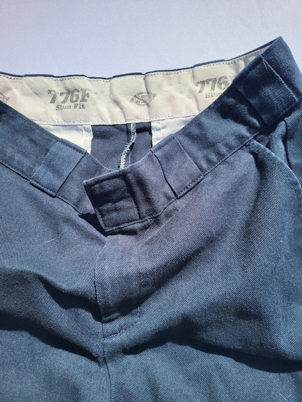 Dickies 776 Slim Fit Workwear Trousers Navy Blue W30 L28 Skater Streetwear