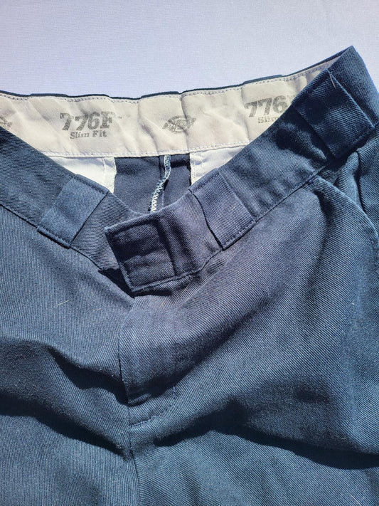 Dickies 776 Slim Fit Workwear Trousers Navy Blue W30 L28 Skater Streetwear