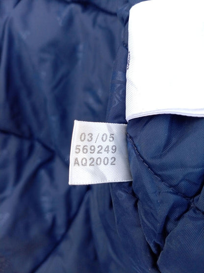 Vintage adidas 2005 Track Jacket - Men's Large - Navy White 3-Stripe Padded Y2K