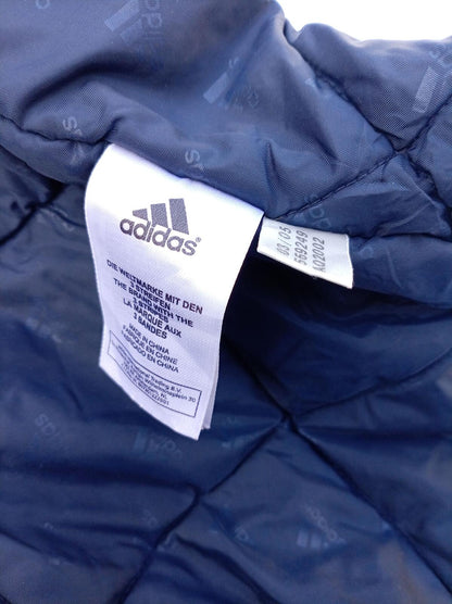Vintage adidas 2005 Track Jacket - Men's Large - Navy White 3-Stripe Padded Y2K