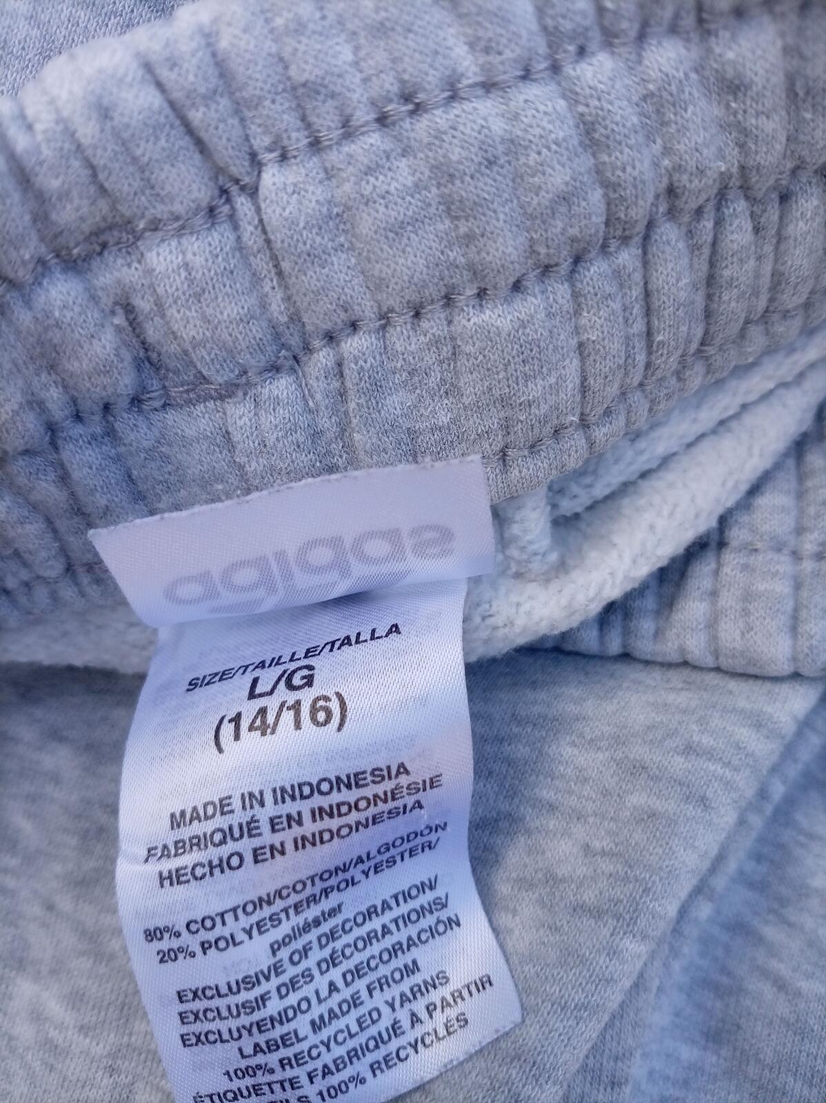 Adidas Grey Joggers Tracksuit Bottoms - Kids Large 14-16 / Slim Small - 3 Stripe