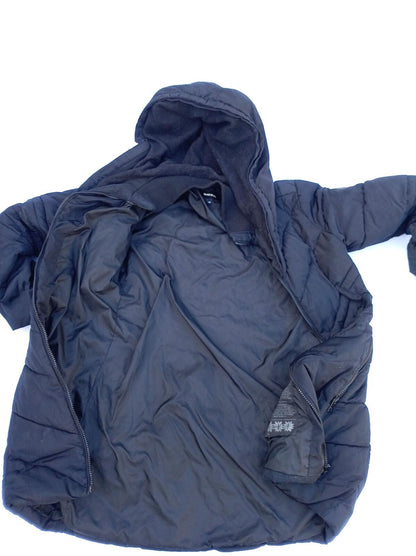 Diesel Black Hooded Puffer Coat - Women's UK Size 16 - Padded Winter Jacket Mid