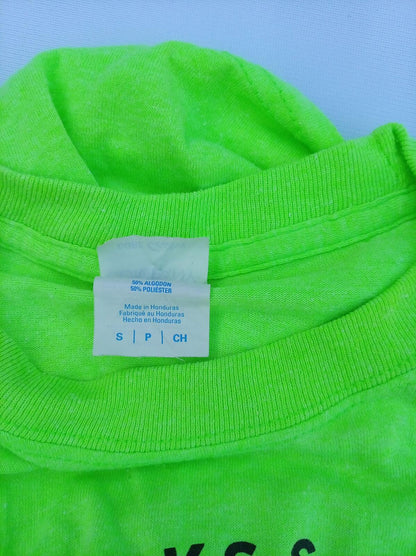 2020 Enumclaw Parks & Rec Basketball T-Shirt - Neon Green Graphic Tee Small / XS