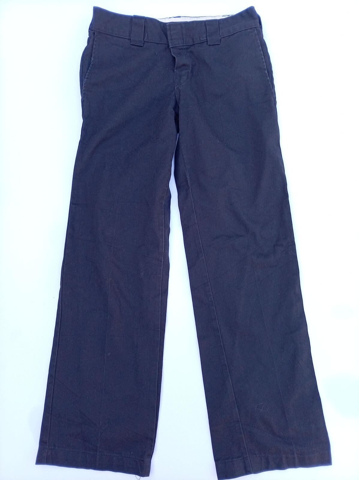 Dickies Slim Fit Work Trousers - Black / Navy Chinos Men's W30 L30 Skate Utility