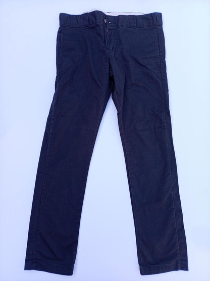 Dickies Black Work Pants Trousers 32x30 Slim Straight Skater Chinos Casual