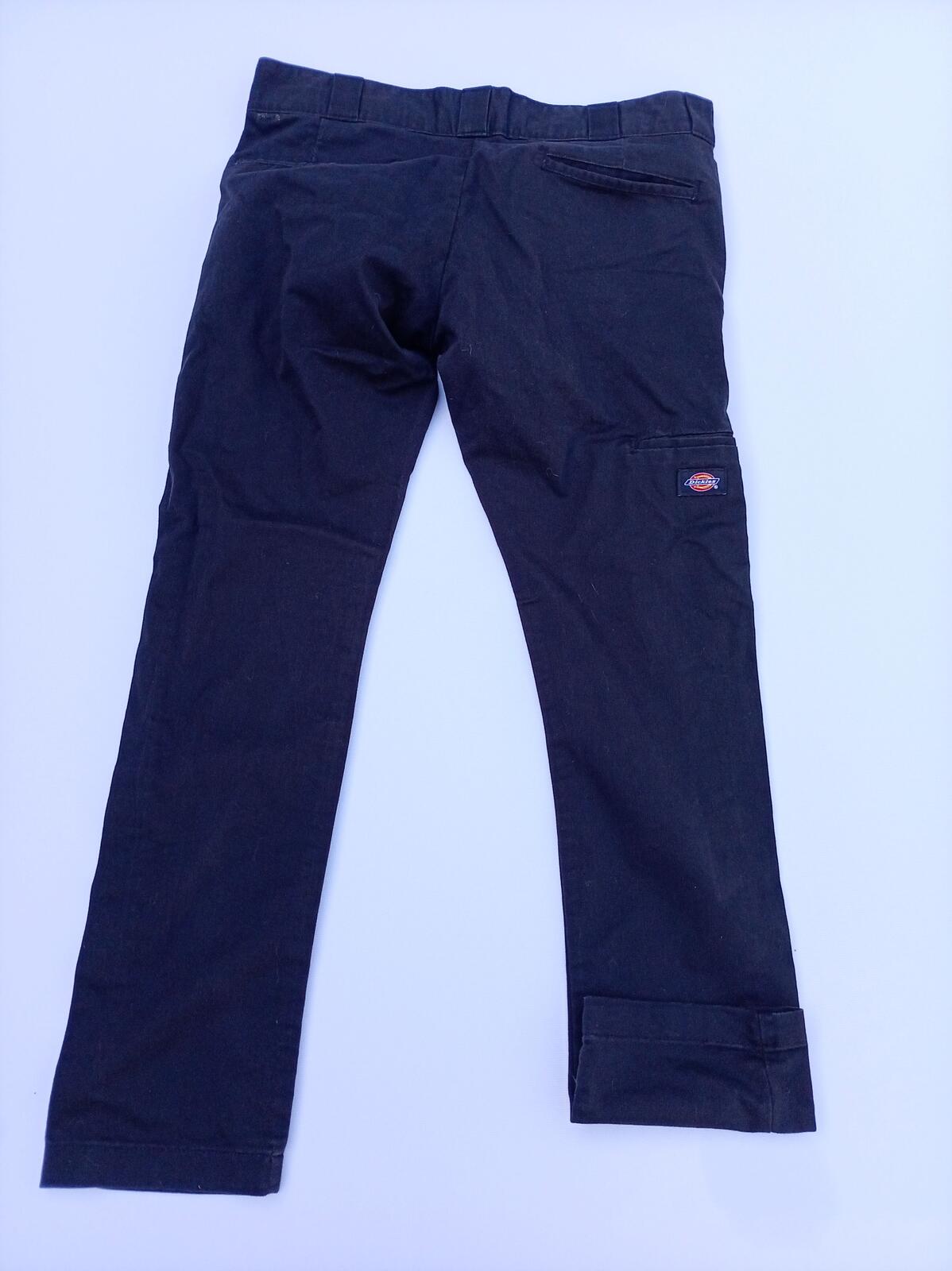 Dickies Black Work Pants Trousers 32x30 Slim Straight Skater Chinos Casual