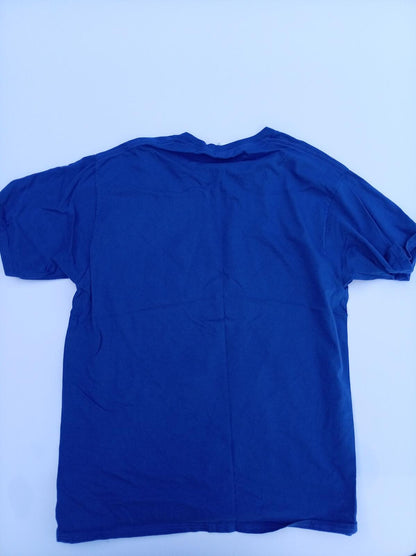 Carmel Christian School Unshaken Graphic T-Shirt - Blue 20-21 Large Fits Medium
