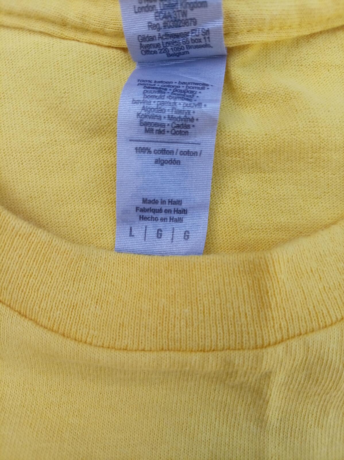 2023 Michigan Football Team 144 T-Shirt - Yellow Graphic Tee Large Fits Medium