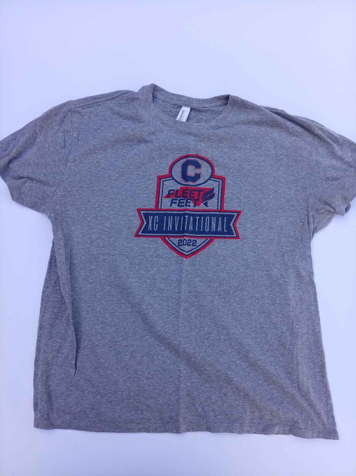Fleet Feet XC Invitational 2022 T-Shirt - Grey Running Graphic Tee XL Fits Large