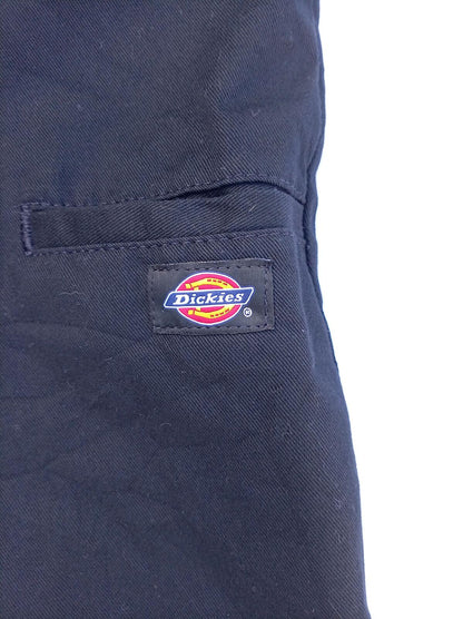 Dickies Double Knee Work Pants Black 32x27 Skater Streetwear Raw Hem Cropped