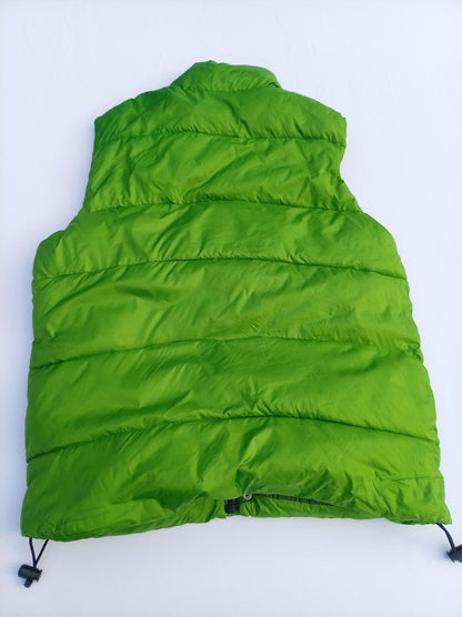 Vintage Old Navy Padded Gilet - Bright Green Mens Small Bodywarmer Vest 2009