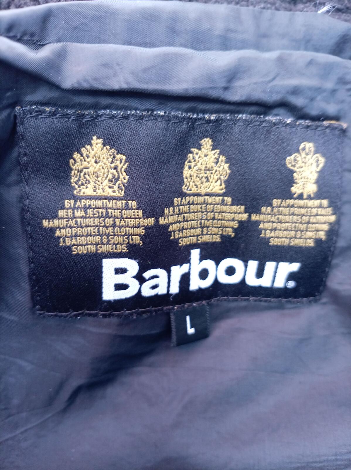 Modern Vintage Barbour Flyer Polarquilt Men's Jacket Black Size L
