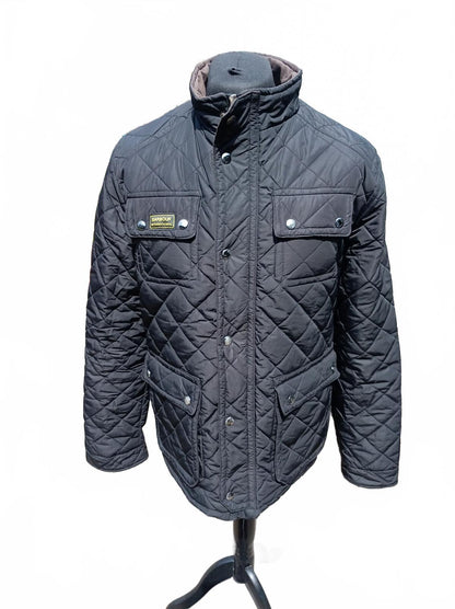 Barbour International Men's Quilted Jacket Black Size XL (Fits M/L - 22" P2P)