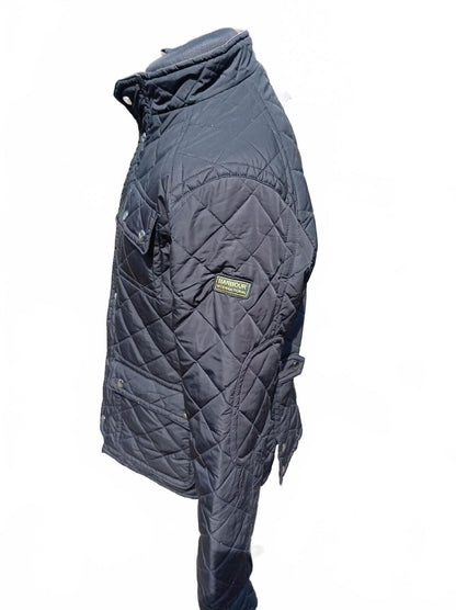 Barbour International Men's Quilted Jacket Black Size XL (Fits M/L - 22" P2P)