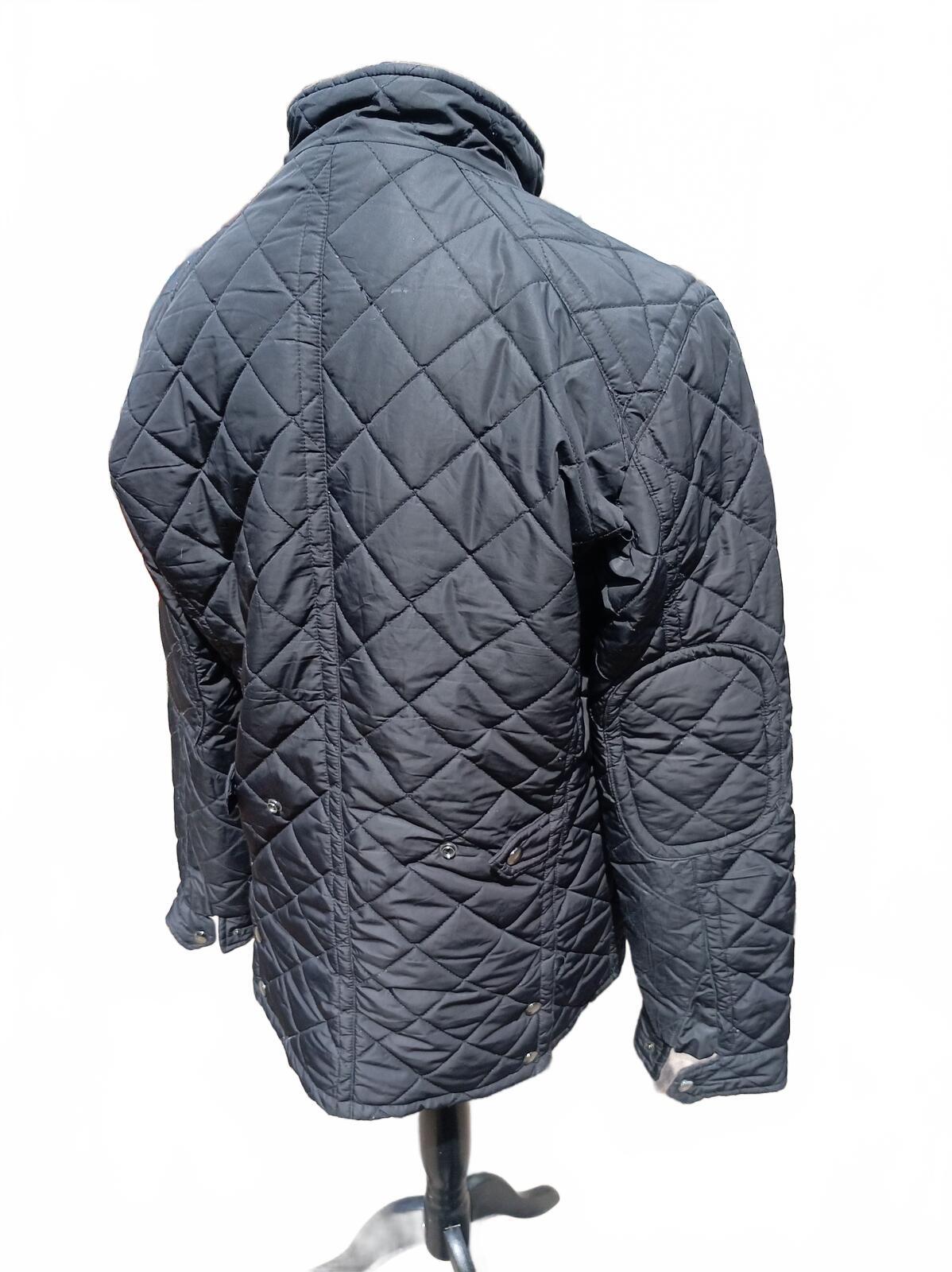 Barbour International Men's Quilted Jacket Black Size XL (Fits M/L - 22" P2P)