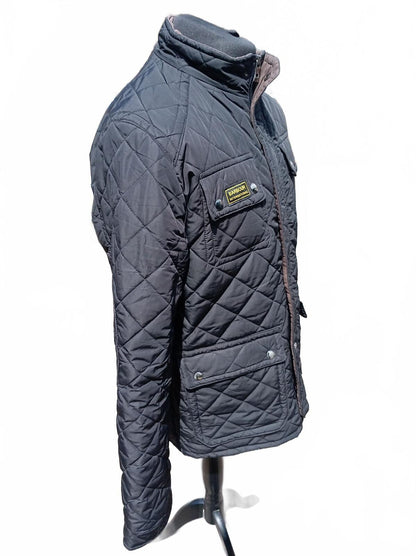 Barbour International Men's Quilted Jacket Black Size XL (Fits M/L - 22" P2P)