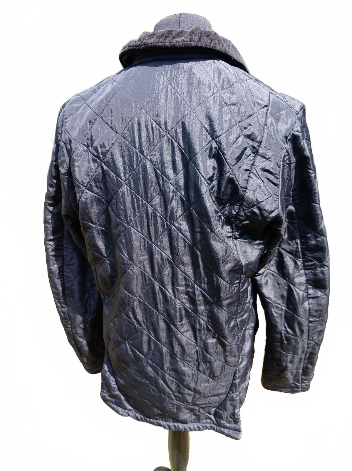 Barbour Liddesdale Polarquilt Men's Jacket Navy Blue L Fleece Lined (22" P2P)