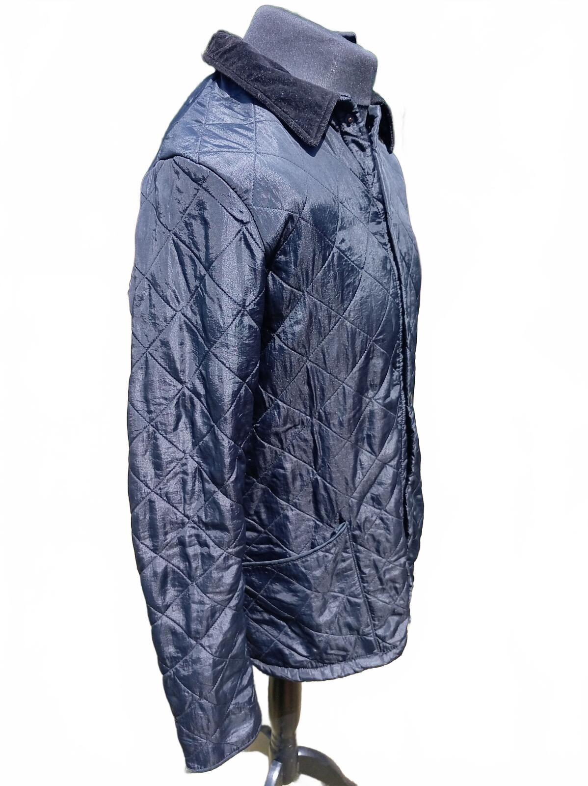 Barbour Liddesdale Polarquilt Men's Jacket Navy Blue L Fleece Lined (22" P2P)