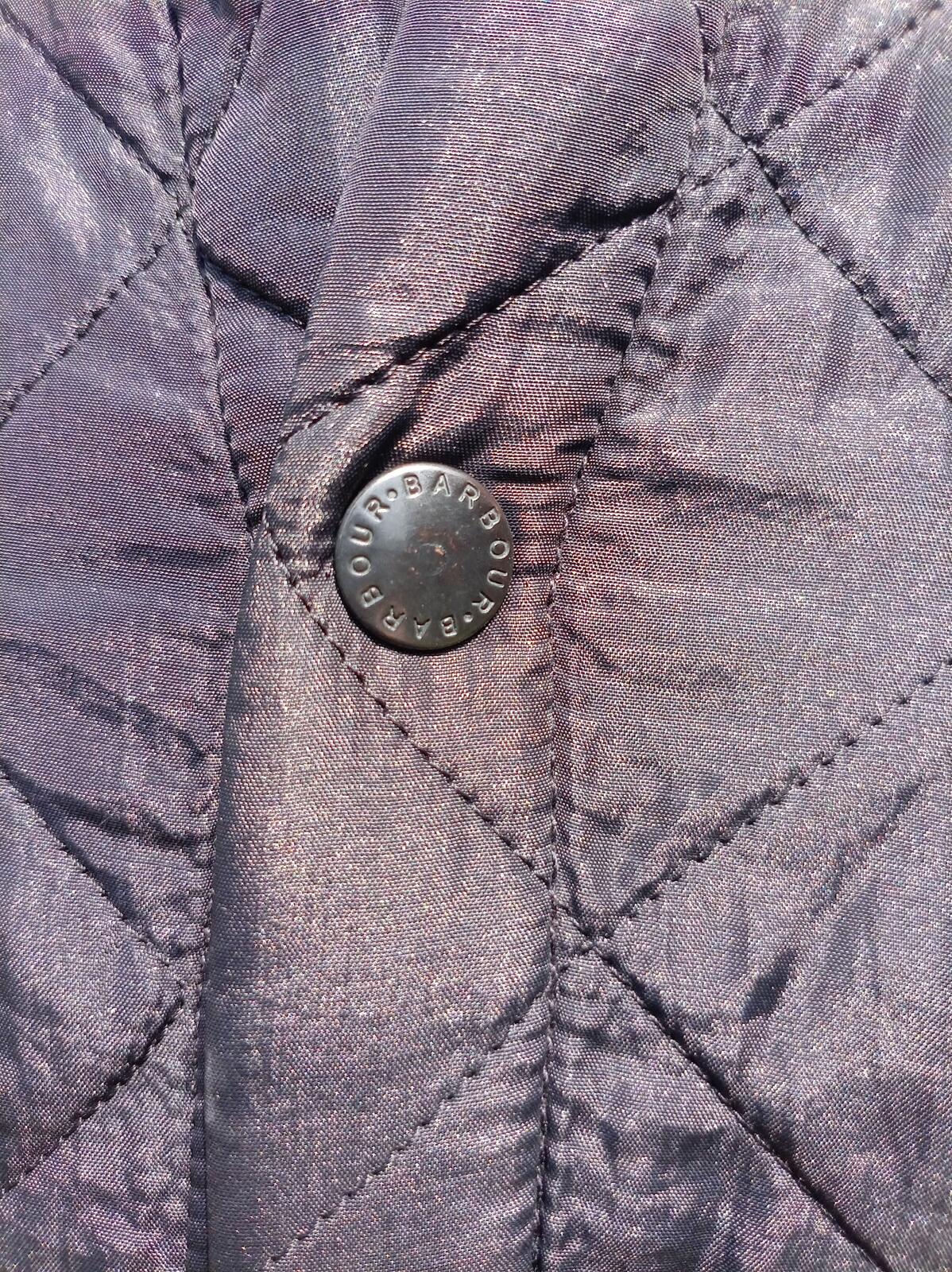 Barbour Liddesdale Polarquilt Men's Jacket Navy Blue L Fleece Lined (22" P2P)