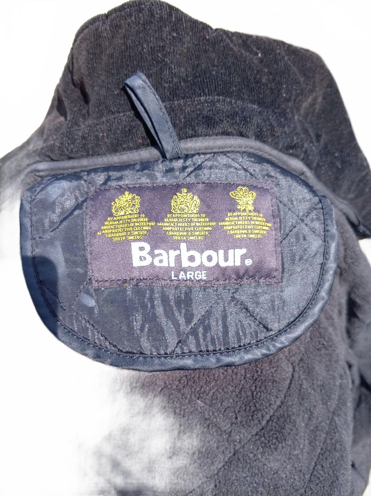 Barbour Liddesdale Polarquilt Men's Jacket Navy Blue L Fleece Lined (22" P2P)