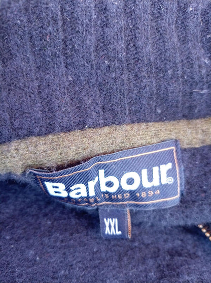Barbour Men's Crew Neck Jumper Navy Blue Size L Wool Blend (22" Pit to Pit)