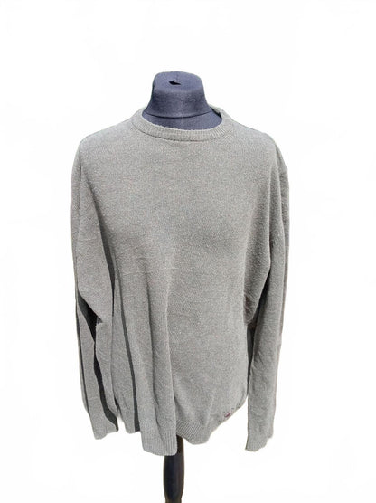Barbour Men's Cable Knit Jumper Olive Green XXL 100% Lambswool (28" Pit to Pit)