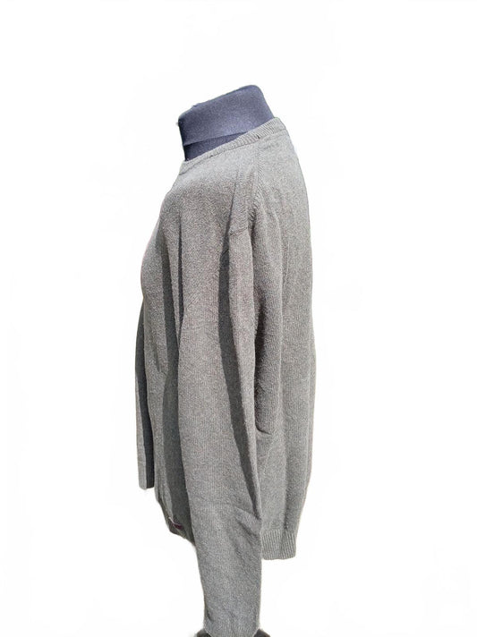 Barbour Men's Cable Knit Jumper Olive Green XXL 100% Lambswool (28" Pit to Pit)