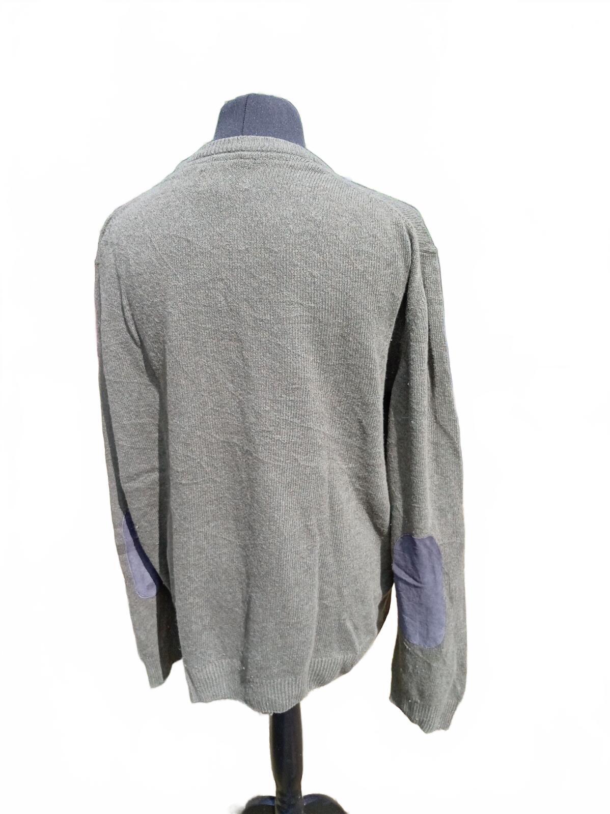 Barbour Men's Cable Knit Jumper Olive Green XXL 100% Lambswool (28" Pit to Pit)