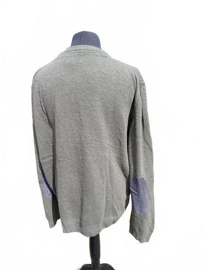 Barbour Men's Cable Knit Jumper Olive Green XXL 100% Lambswool (28" Pit to Pit)