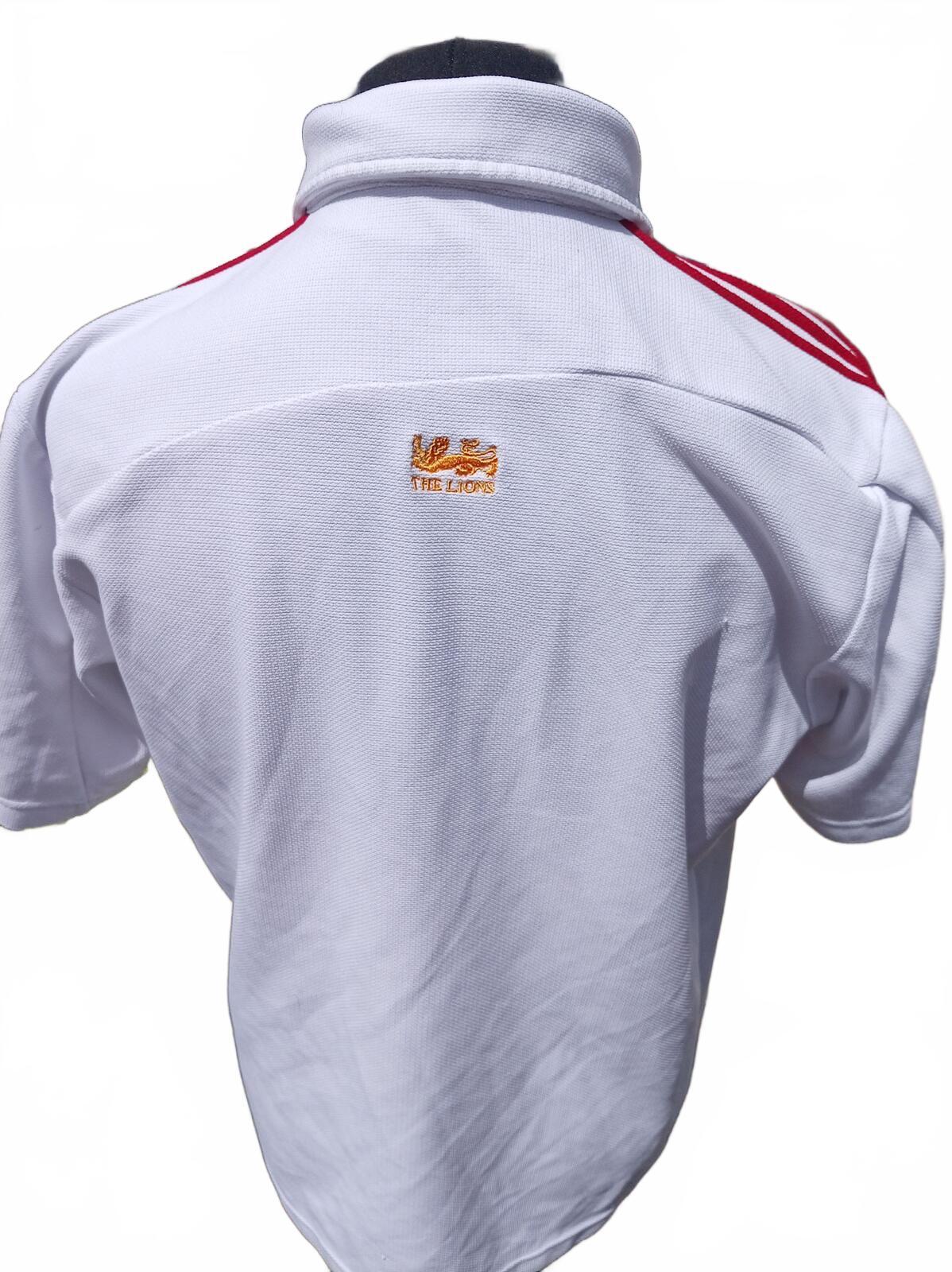 Adidas British & Irish Lions 2009 Tour Rugby Polo Shirt White Mens L Vintage
