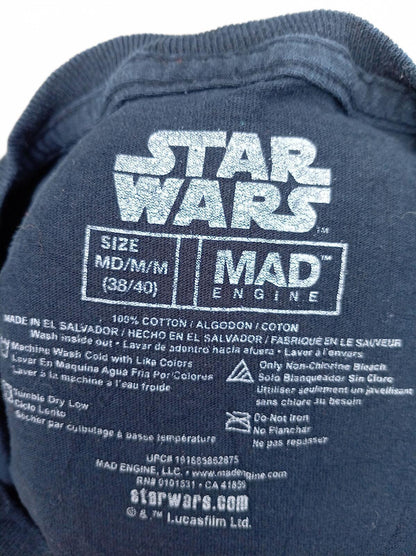 Star Wars Grogu The Child Wanted T Shirt Navy Blue Mens Medium M Mandalorian