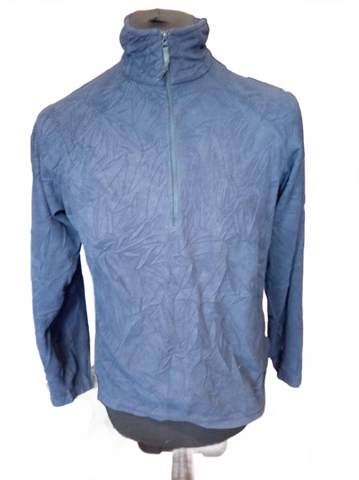 Berghaus Women's Quarter Zip Microfleece Pullover Navy Blue Size UK 14 Textured
