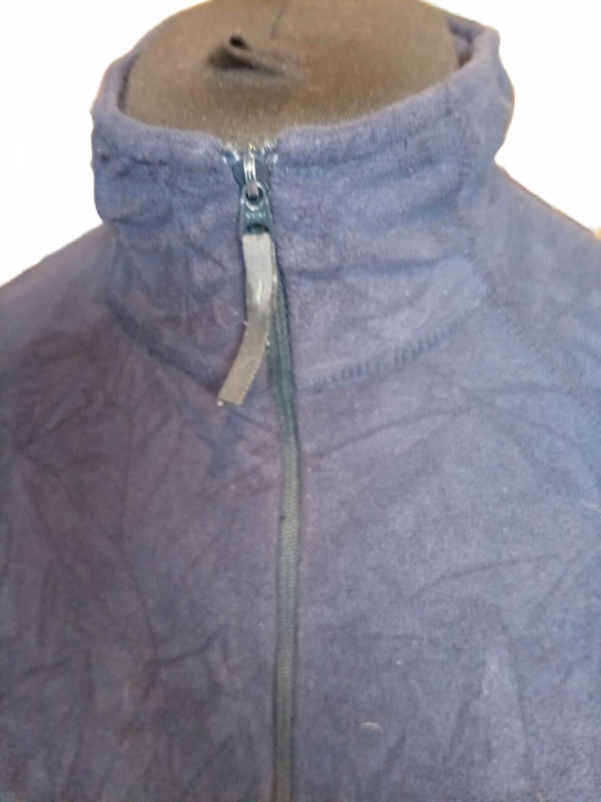 Berghaus Women's Quarter Zip Microfleece Pullover Navy Blue Size UK 14 Textured