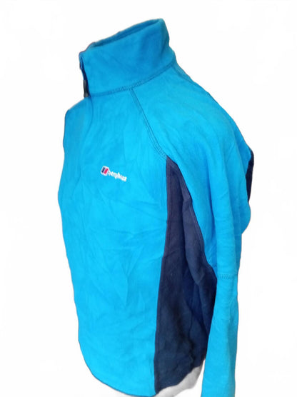 Berghaus Men's Quarter Zip Fleece Pullover Two Tone Blue Size Medium 20" P2P