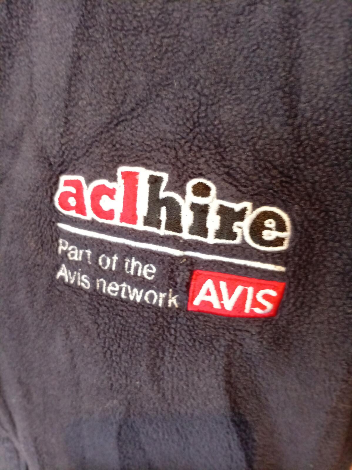 Aclhire Navy Fleece Jacket with Zip and Embroidered Logo - Medium