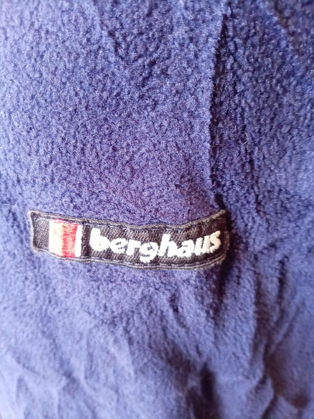 Vintage Berghaus Full Zip Fleece Made in Great Britain Navy Blue Men's L 23" P2P