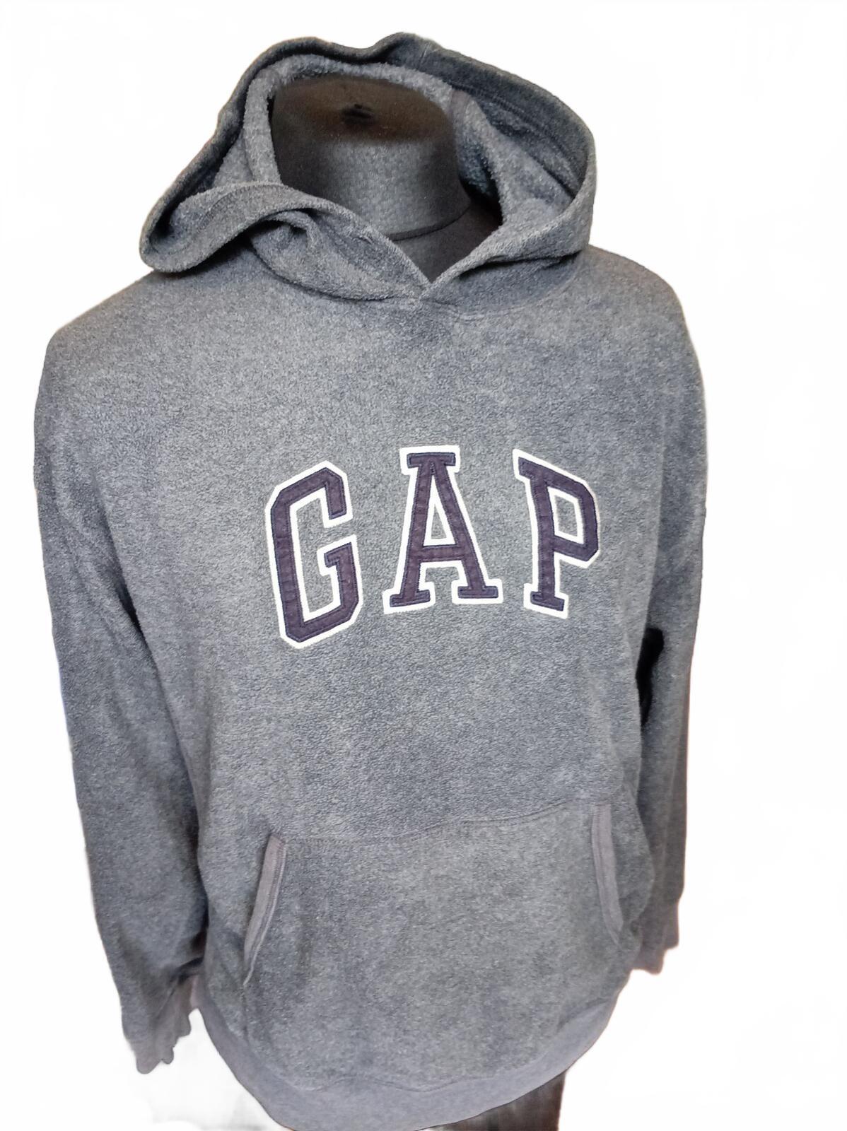 GAP Grey Hooded Sweatshirt Hoodie - Small - 20" Pit to Pit