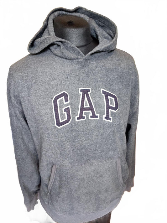 GAP Grey Hooded Sweatshirt Hoodie - Small - 20" Pit to Pit