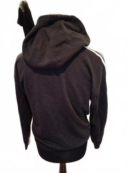 Adidas Originals 3-Stripes Trefoil Hoodie Black Size UK 8 Women’s