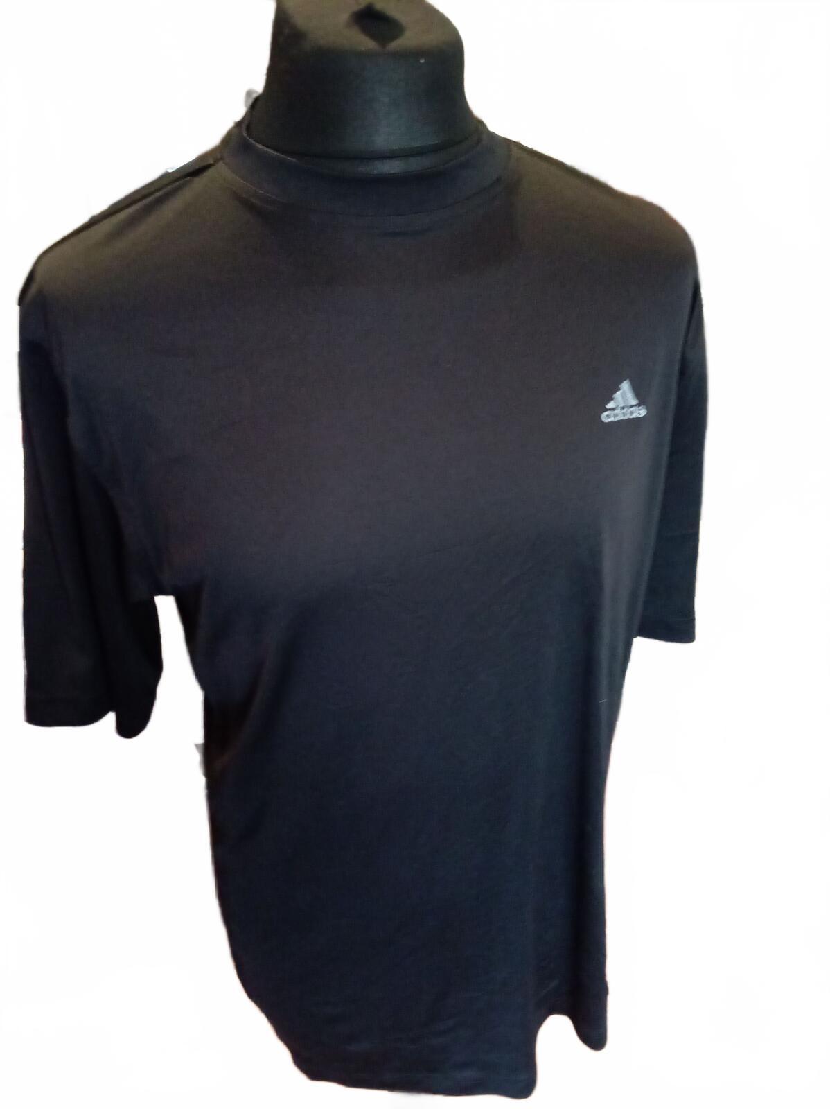 Adidas Climalite Black Gym T-Shirt Men’s Size Large 22" Pit to Pit