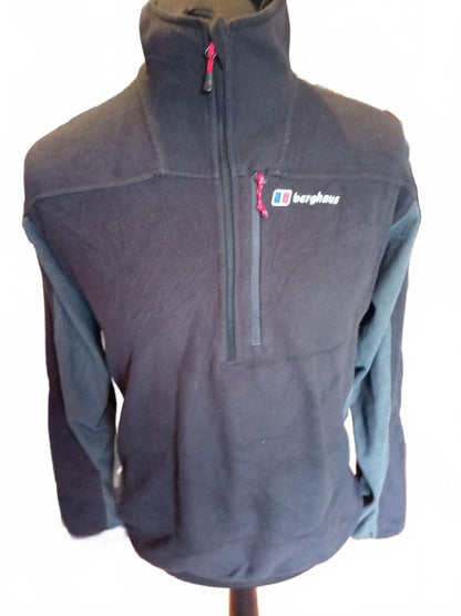 Berghaus Prism Micro Fleece Black Half Zip Men's Size Large