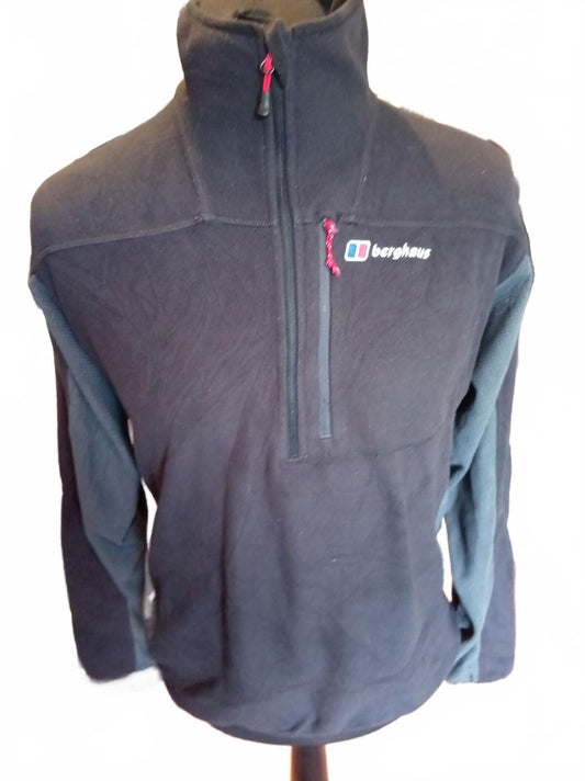 Berghaus Prism Micro Fleece Black Half Zip Men's Size Large