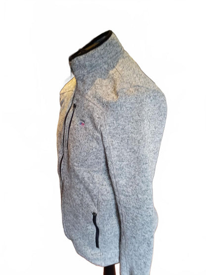 Chaps Grey Sweater Fleece Jacket Full Zip Men’s Size Medium